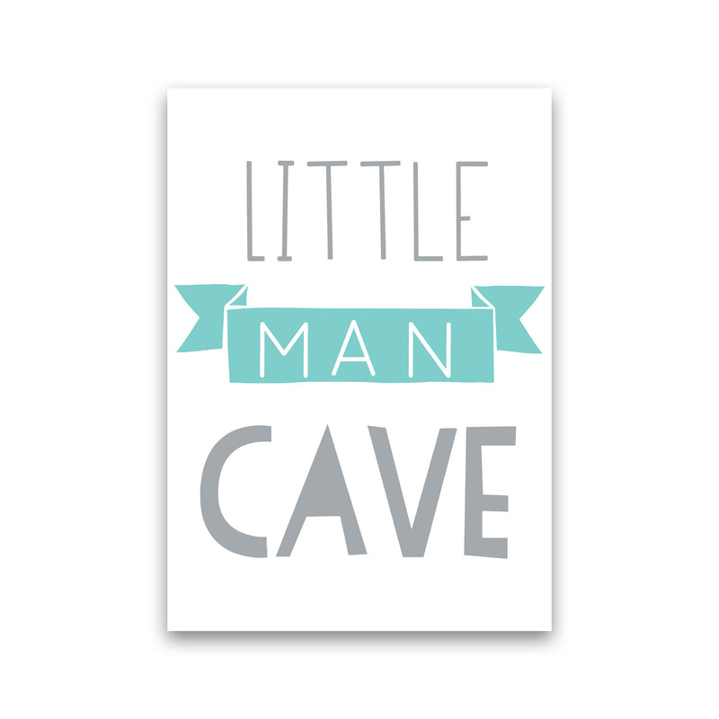 Little Man Cave Mint Banner Framed Nursey Wall Art Print Print Only