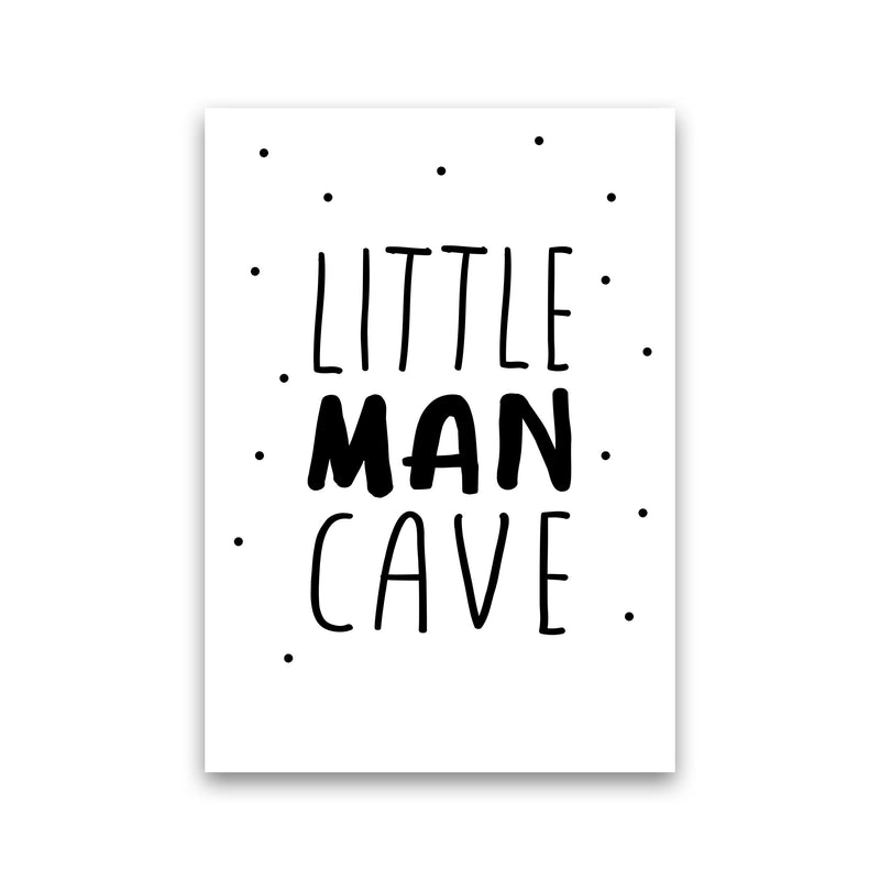 Little Man Cave Black Dots Framed Nursey Wall Art Print Print Only