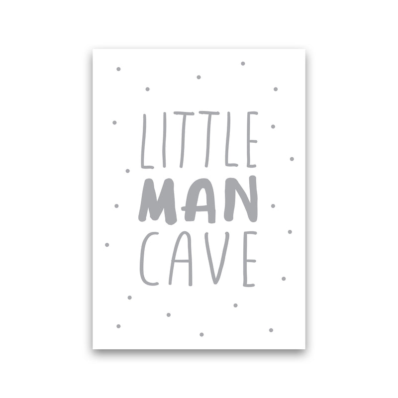 Little Man Cave Grey Dots Framed Nursey Wall Art Print Print Only