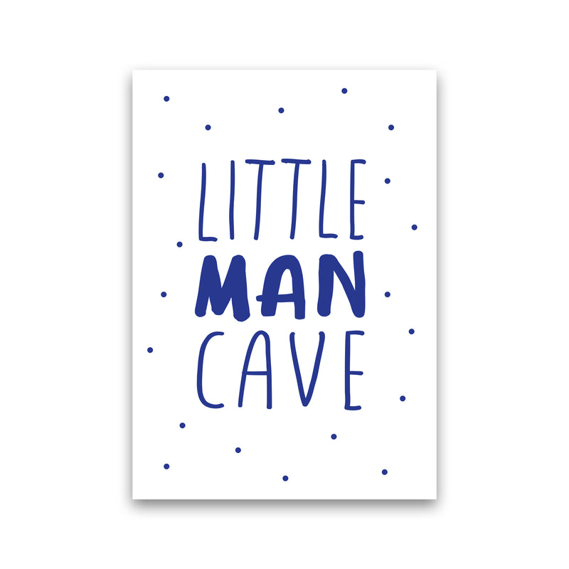 Little Man Cave Navy Dots Framed Nursey Wall Art Print Print Only