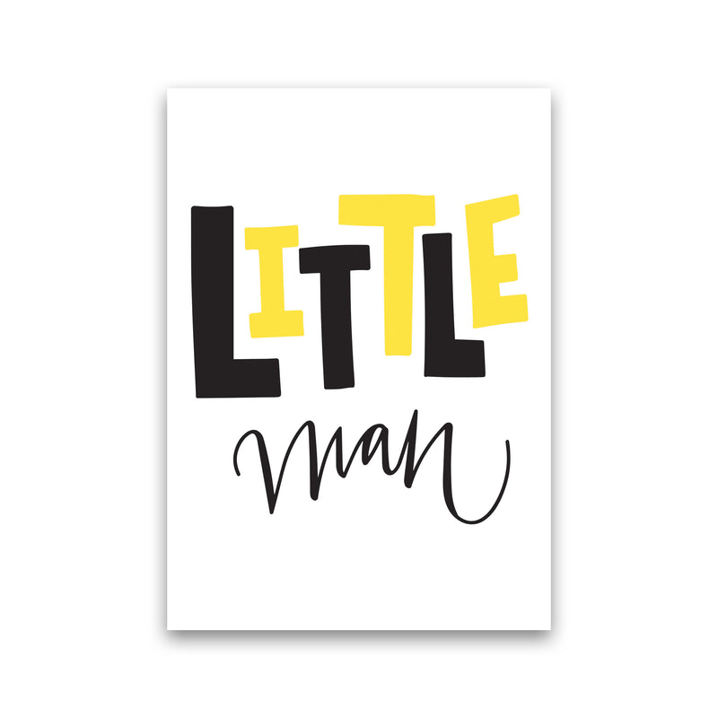 Little Man Yellow And Black Framed Nursey Wall Art Print Print Only