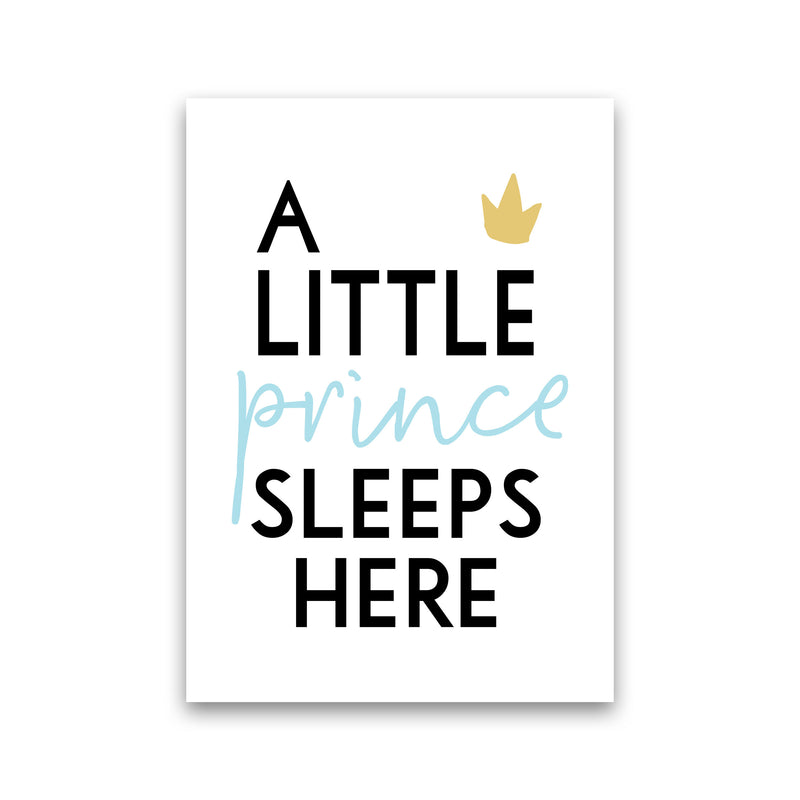 A Little Prince Sleeps Here Framed Nursey Wall Art Print Print Only