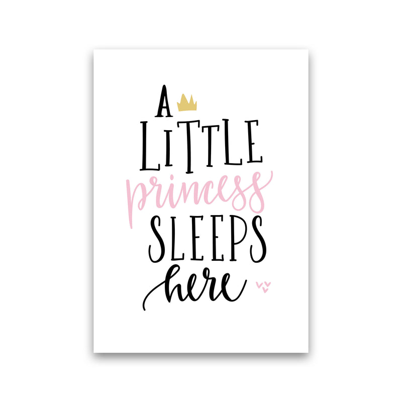 A Little Princess Sleeps Here Framed Nursey Wall Art Print Print Only