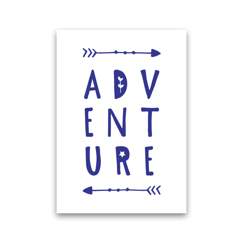 Adventure Navy Framed Typography Wall Art Print Print Only