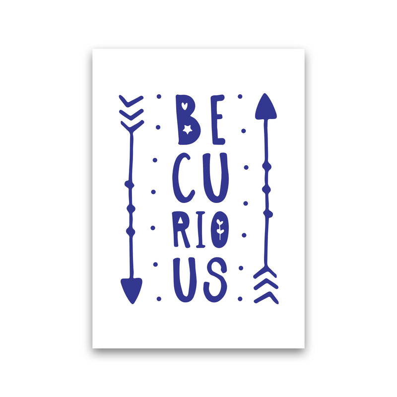 Be Curious Navy Framed Typography Wall Art Print Print Only