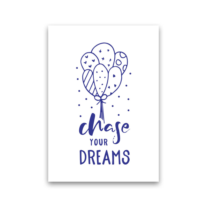 Chase Your Dreams Navy Framed Typography Wall Art Print Print Only