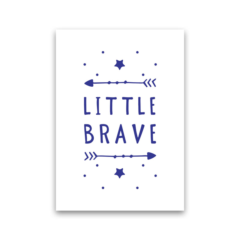 Little Brave Navy Framed Typography Wall Art Print Print Only