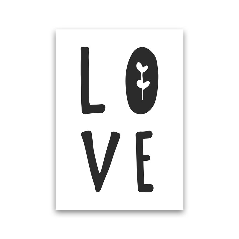 Love Black Framed Typography Wall Art Print Print Only