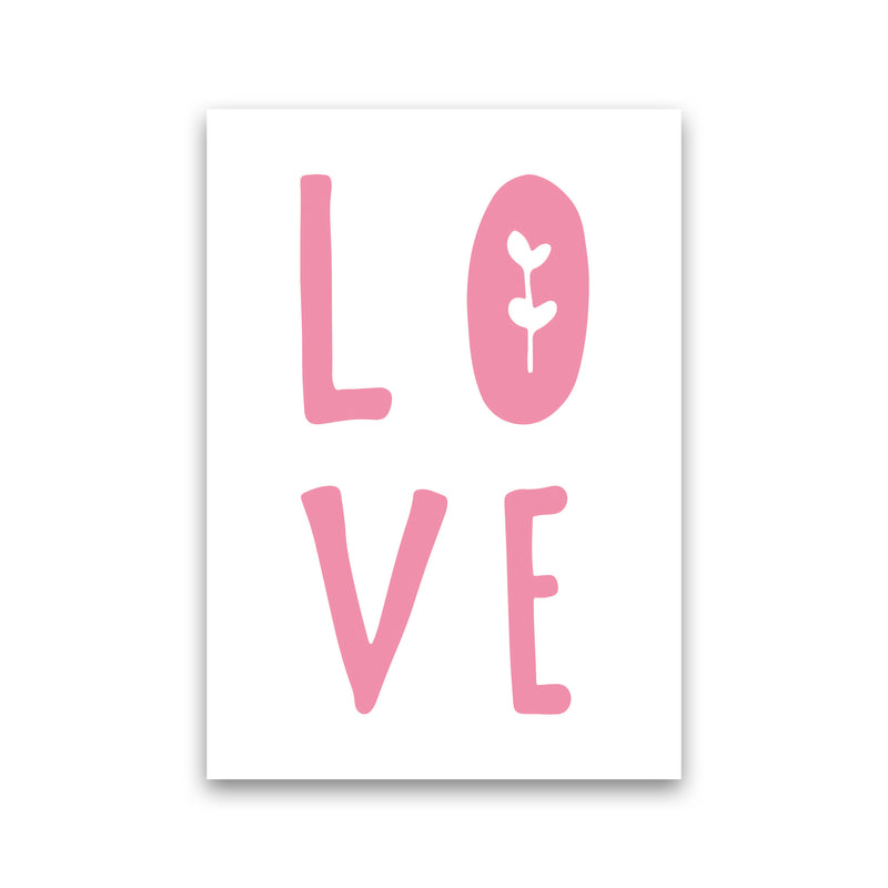 Love Pink Framed Typography Wall Art Print Print Only