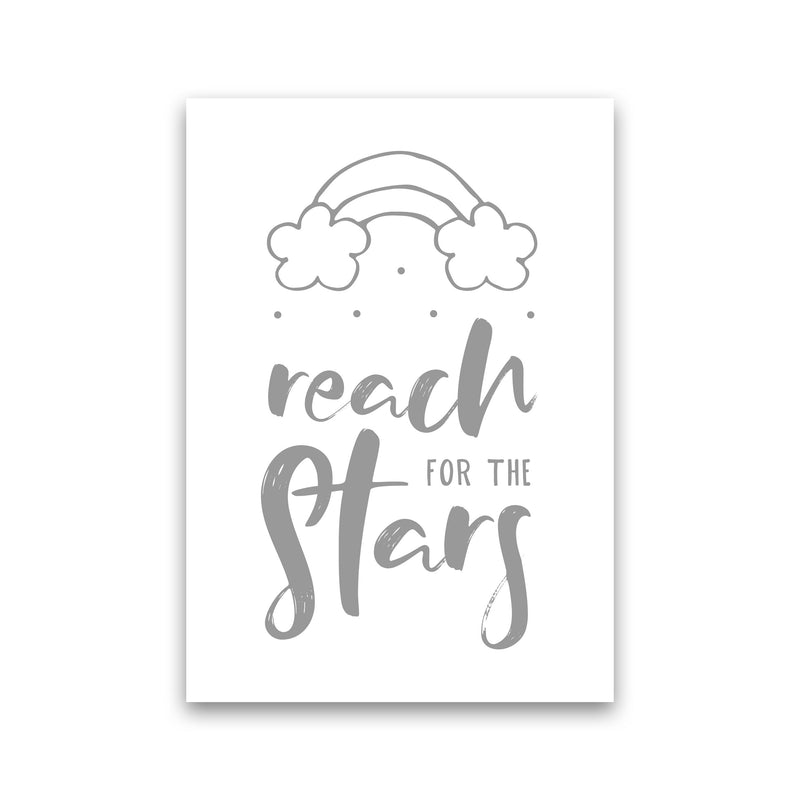 Reach For The Stars Grey Modern Print Print Only