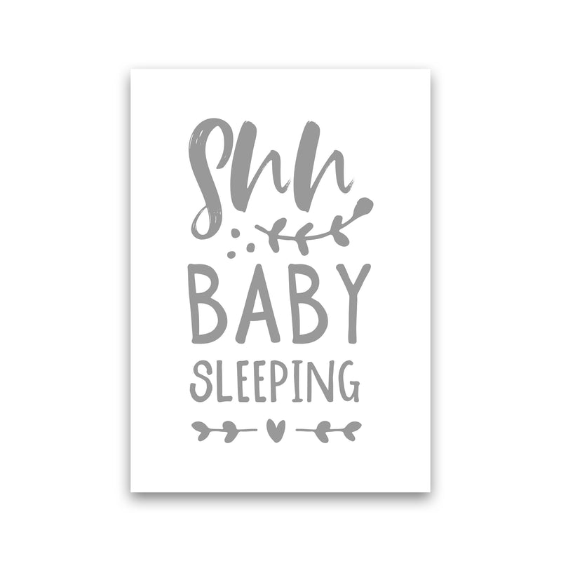 Shh Baby Sleeping Grey Framed Nursey Wall Art Print Print Only