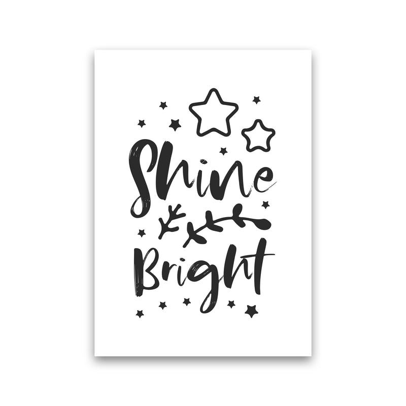 Shine Bright Black Framed Nursey Wall Art Print Print Only