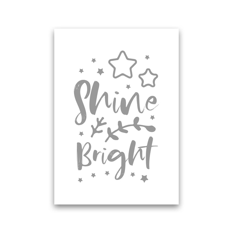 Shine Bright Grey Framed Nursey Wall Art Print Print Only