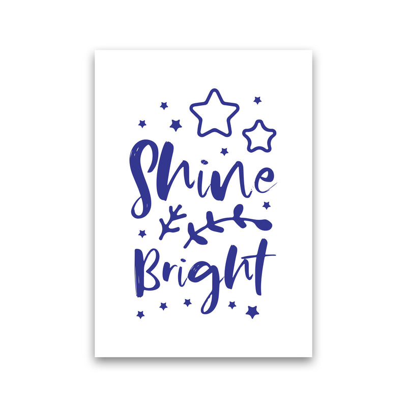 Shine Bright Navy Framed Nursey Wall Art Print Print Only