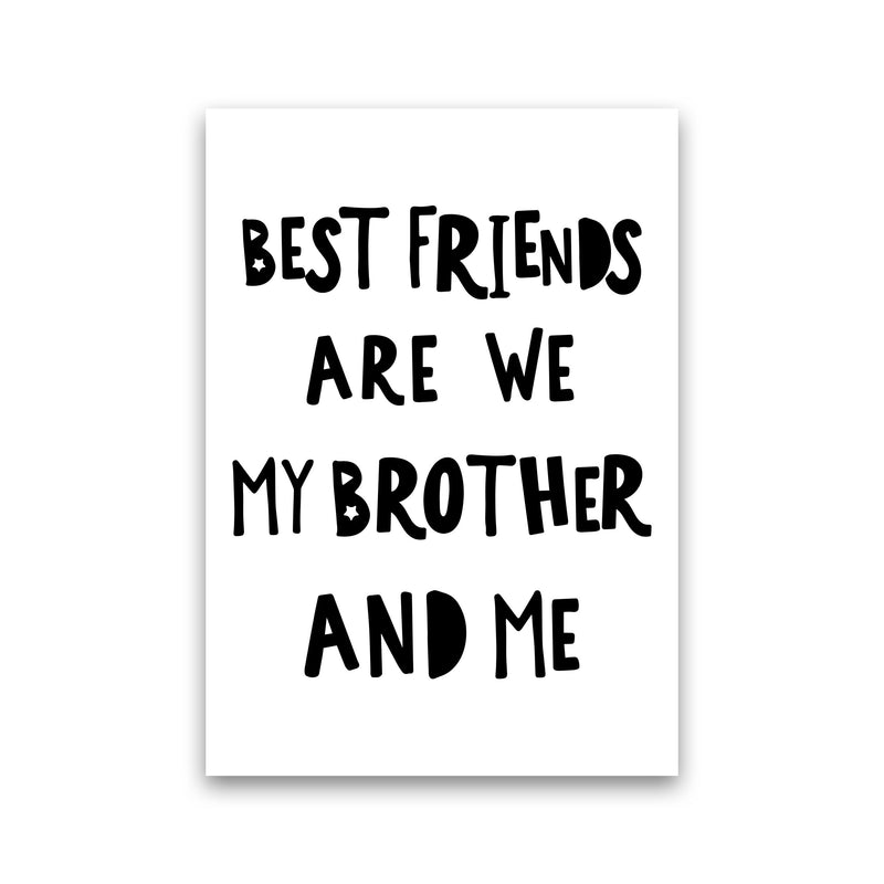 Brother Best Friends Black Framed Typography Wall Art Print Print Only