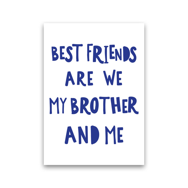 Brother Best Friends Navy Framed Nursey Wall Art Print Print Only