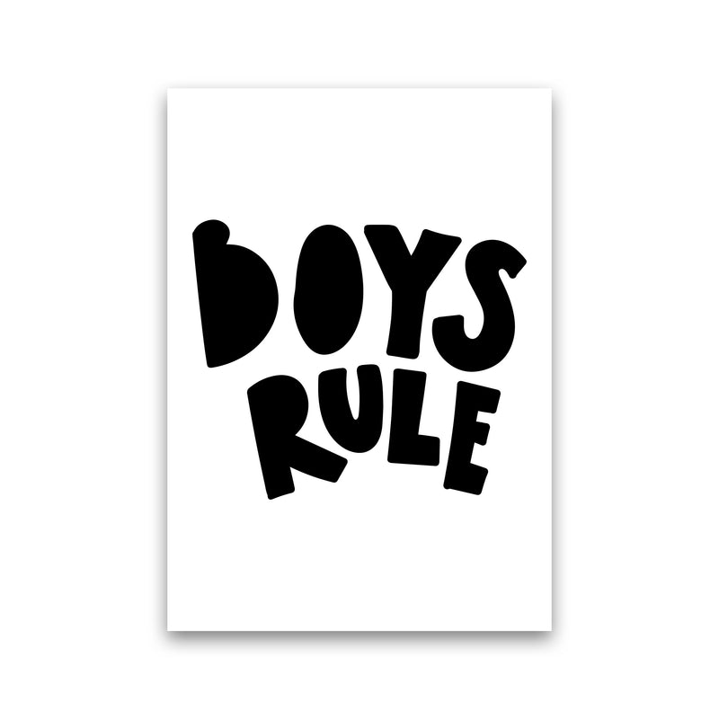 Boys Rule Black Framed Nursey Wall Art Print Print Only