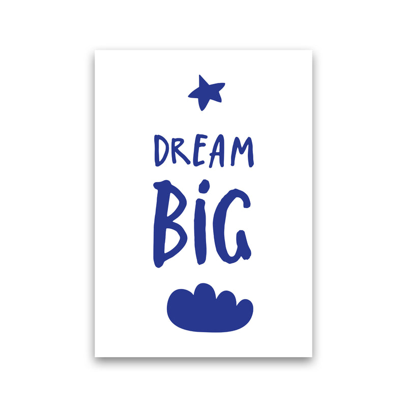 Dream Big Navy Framed Typography Wall Art Print Print Only