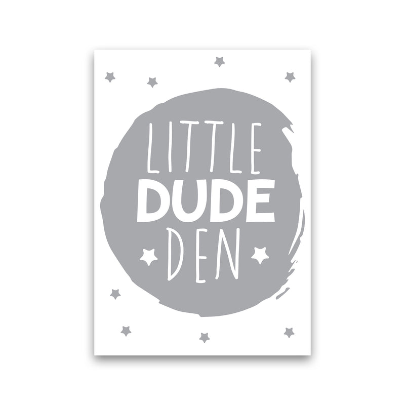 Little Dude Den Grey Circle Framed Nursey Wall Art Print Print Only