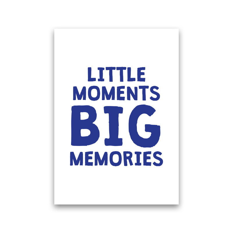 Little Moments Big Memories Navy Framed Nursey Wall Art Print Print Only