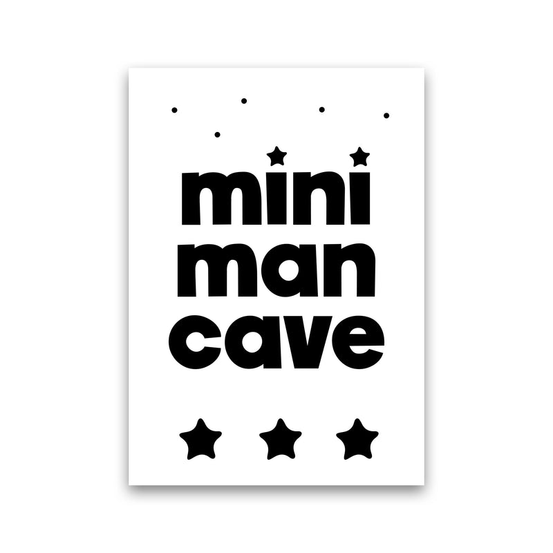 Mini Man Cave Black Framed Nursey Wall Art Print Print Only