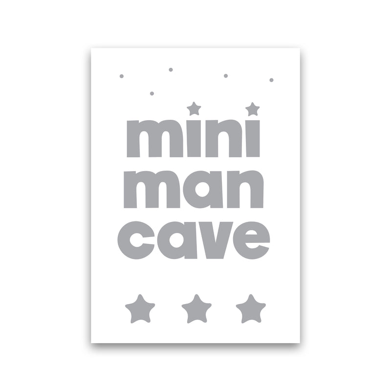 Mini Man Cave Grey Framed Nursey Wall Art Print Print Only