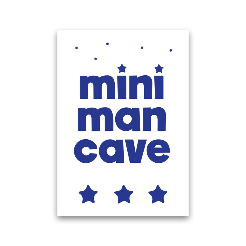Mini Man Cave Navy Framed Nursey Wall Art Print Print Only
