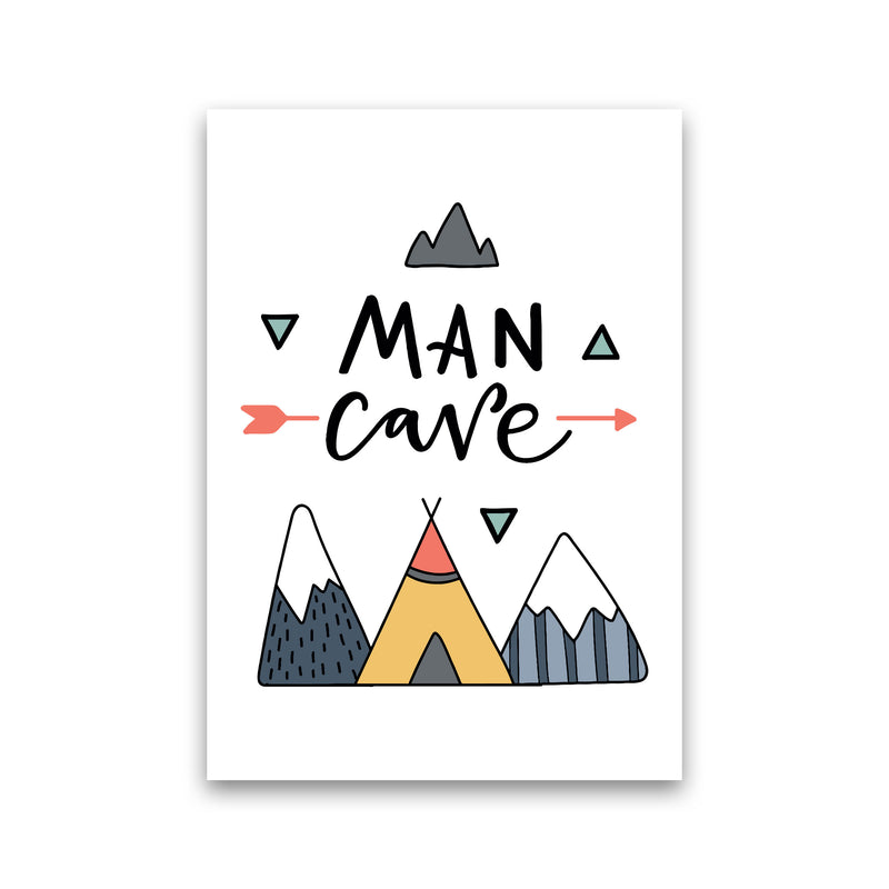 Man Cave Mountains Framed Typography Wall Art Print Print Only
