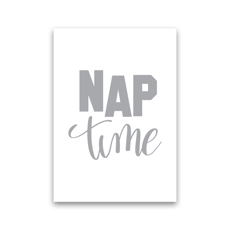 Nap Time Grey Framed Typography Wall Art Print Print Only