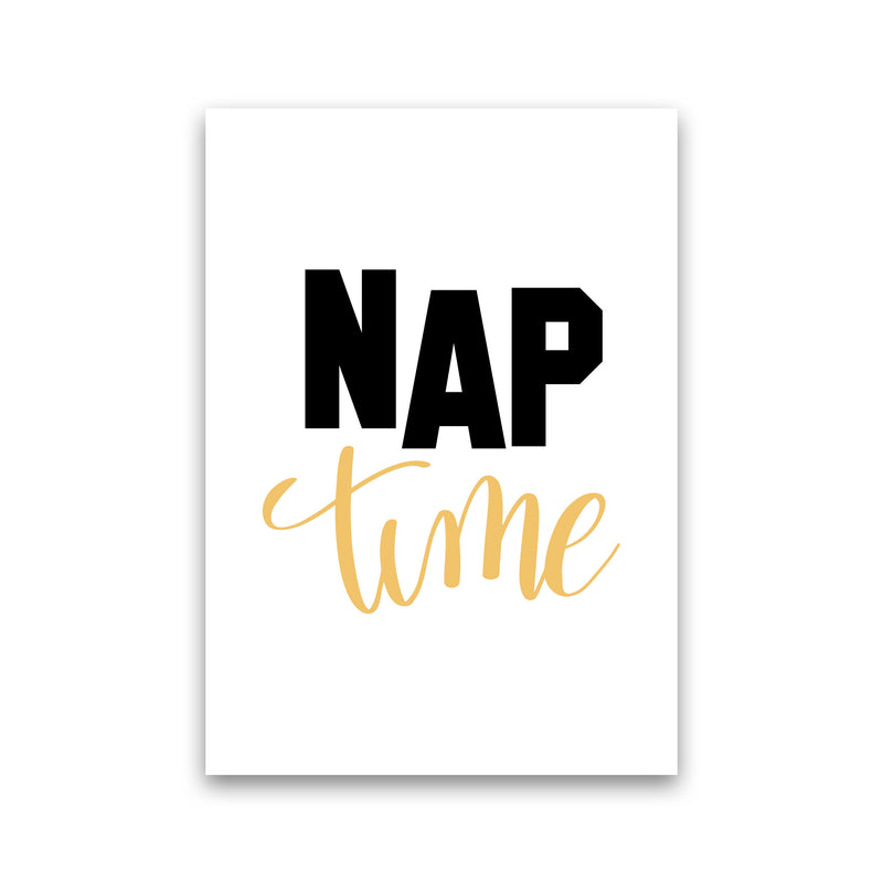Nap Time Black And Mustard Framed Typography Wall Art Print Print Only