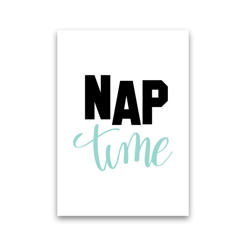 Nap Time Black And Mint Framed Typography Wall Art Print Print Only