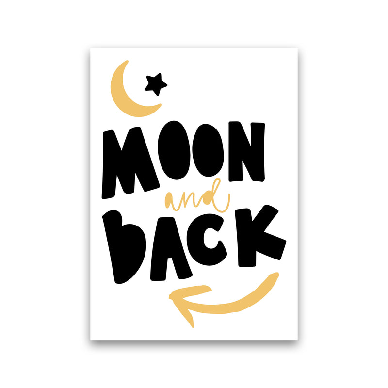 Moon And Back Mustard And Black Framed Typography Wall Art Print Print Only