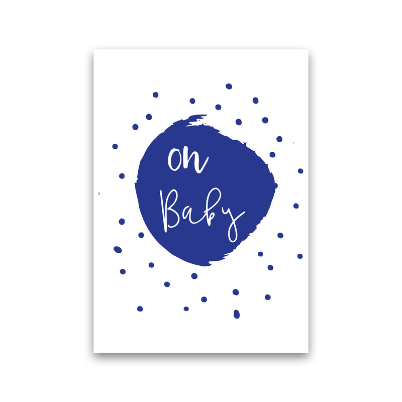 Oh Baby Navy Framed Typography Wall Art Print Print Only