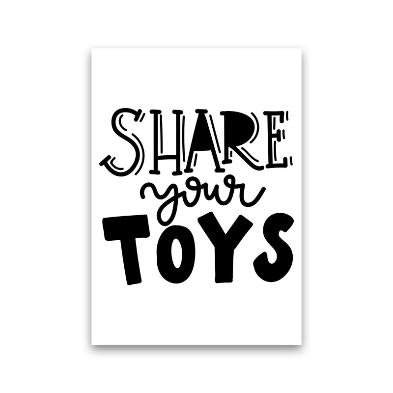 Share Your Toys Framed Nursey Wall Art Print Print Only