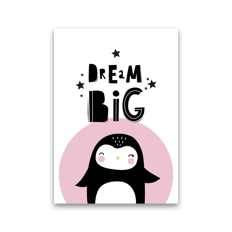 Dream Big Penguin Framed Nursey Wall Art Print Print Only