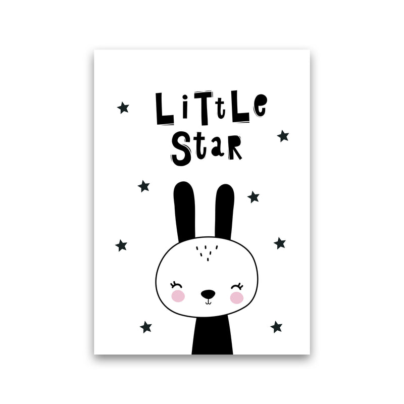 Little Star Bunny Framed Nursey Wall Art Print Print Only