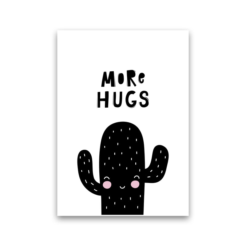 More Hugs Cactus Framed Typography Wall Art Print Print Only