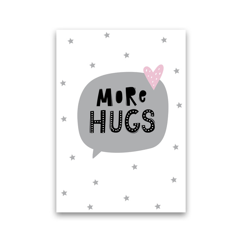 More Hugs Speech Bubble Framed Typography Wall Art Print Print Only