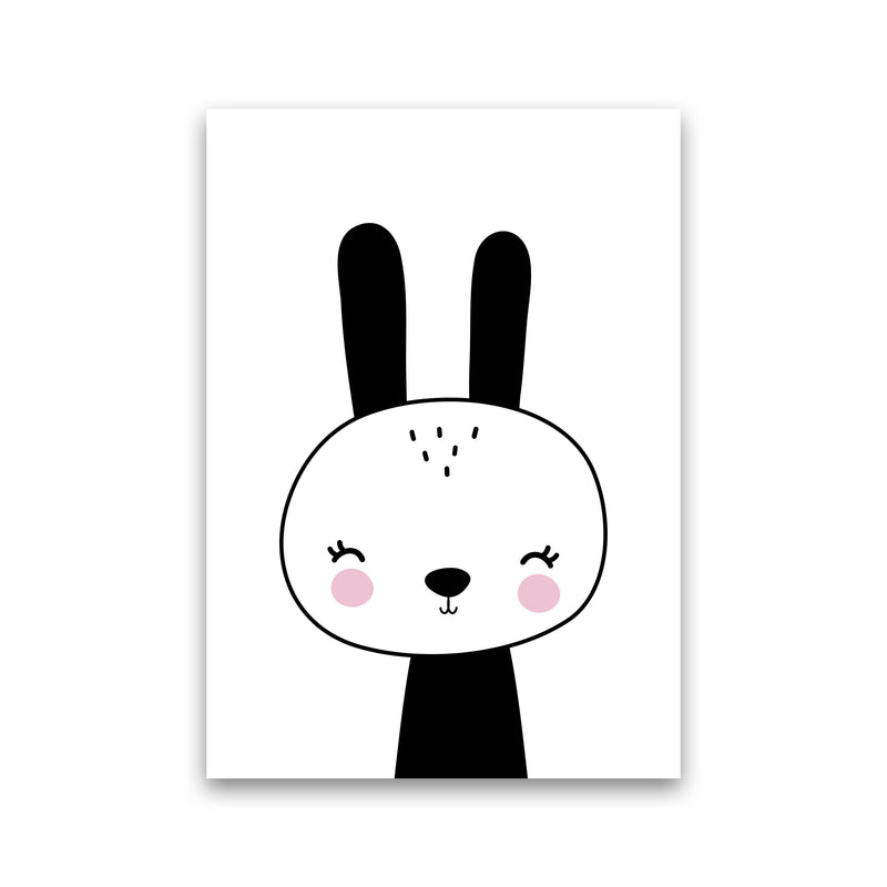 Black And White Scandi Bunny Modern Print Animal Art Print Print Only