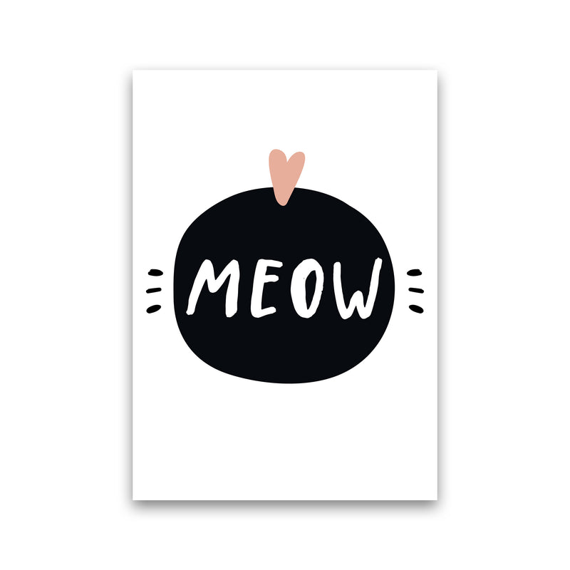Meow Framed Typography Wall Art Print Print Only