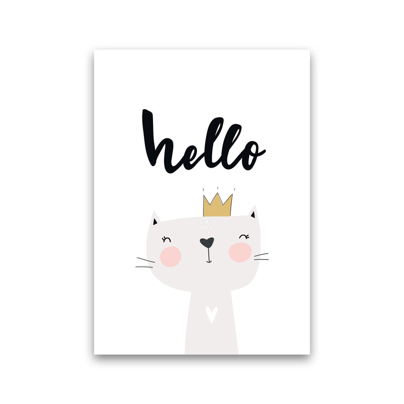 Hello Scandi Cat Modern Print Animal Art Print Print Only