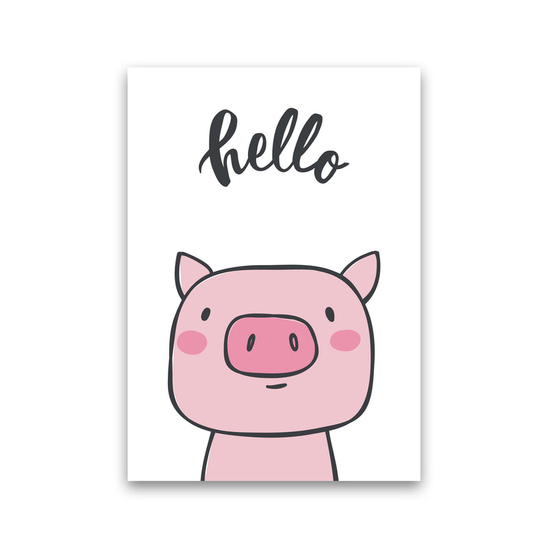 Hello Pig Modern Print Animal Art Print Print Only