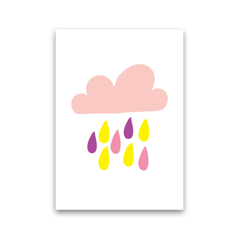 Pink Rain Cloud Framed Nursey Wall Art Print Print Only