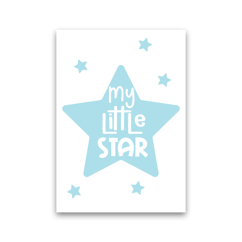 My Little Star Blue Framed Nursey Wall Art Print Print Only