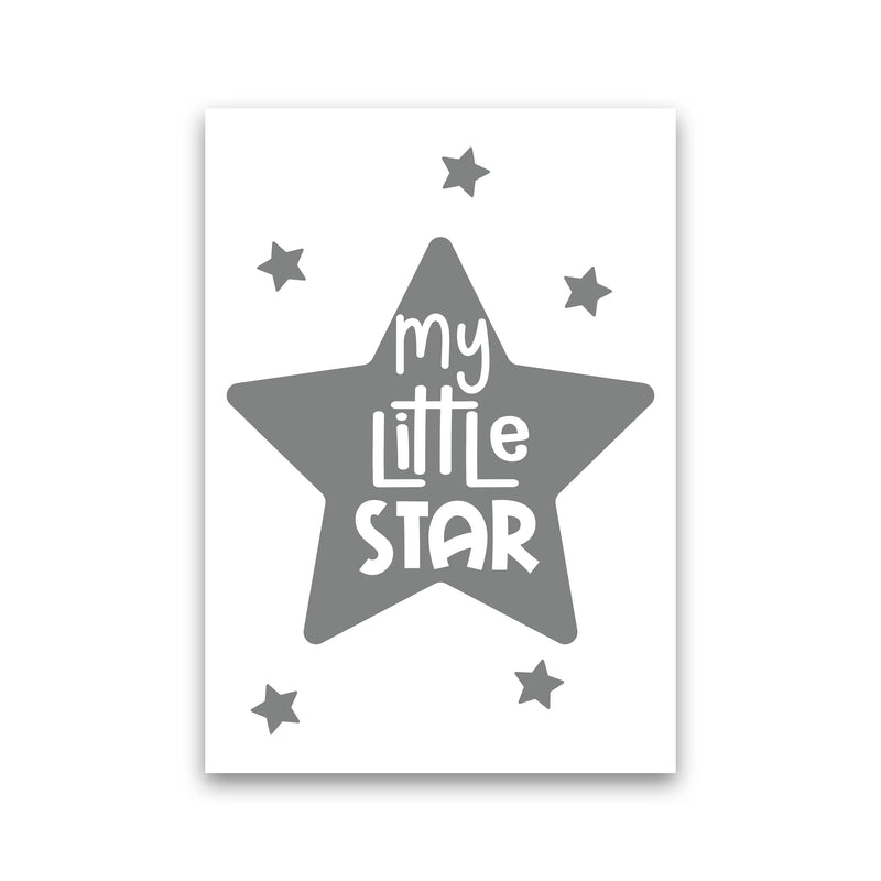 My Little Star Grey Framed Nursey Wall Art Print Print Only