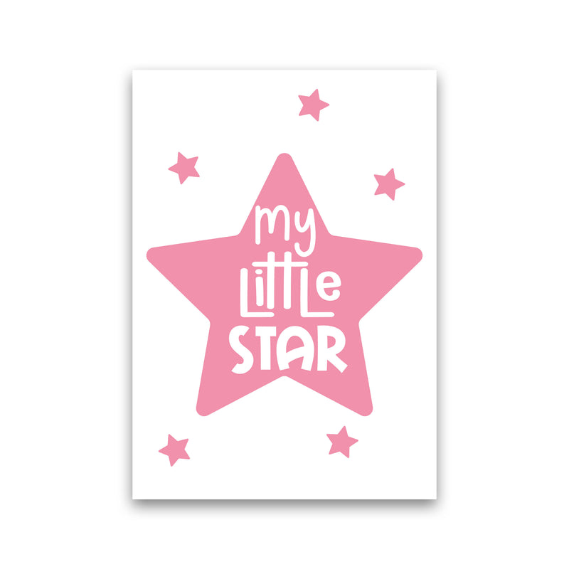 My Little Star Pink Framed Nursey Wall Art Print Print Only