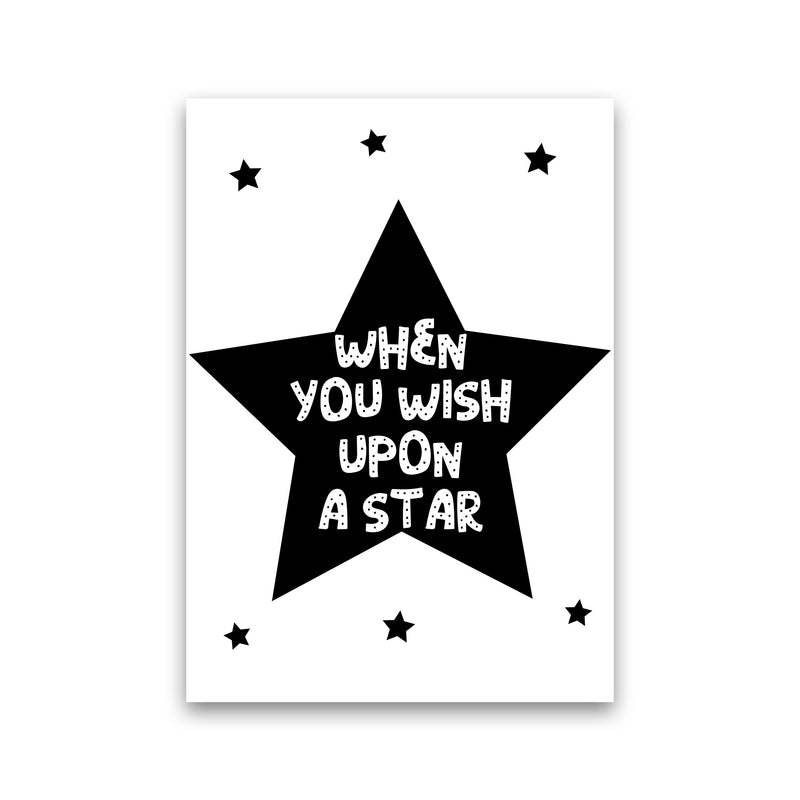 Wish Upon A Star Black Framed Nursey Wall Art Print Print Only