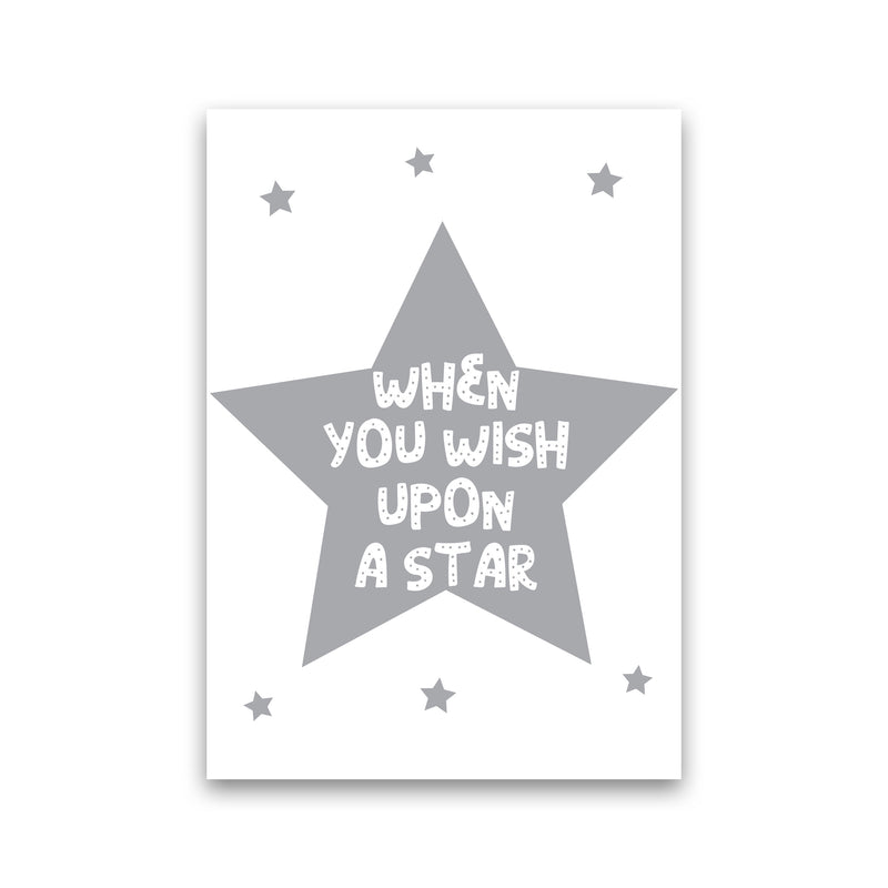 Wish Upon A Star Grey Framed Nursey Wall Art Print Print Only