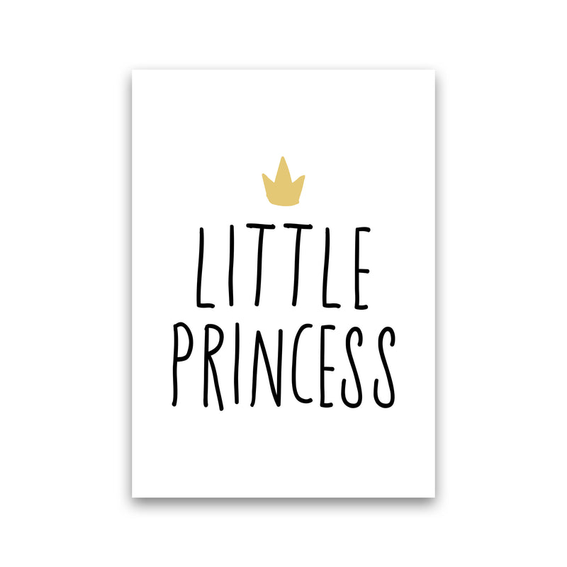 Little Princess Black And Gold Framed Nursey Wall Art Print Print Only
