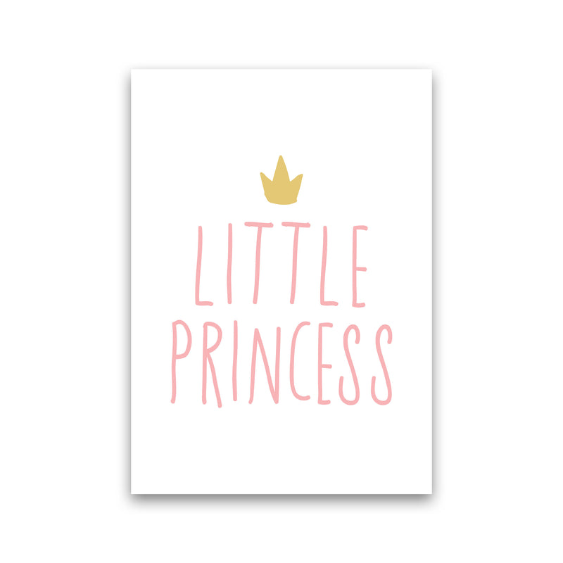Little Princess Pink And Gold Framed Nursey Wall Art Print Print Only